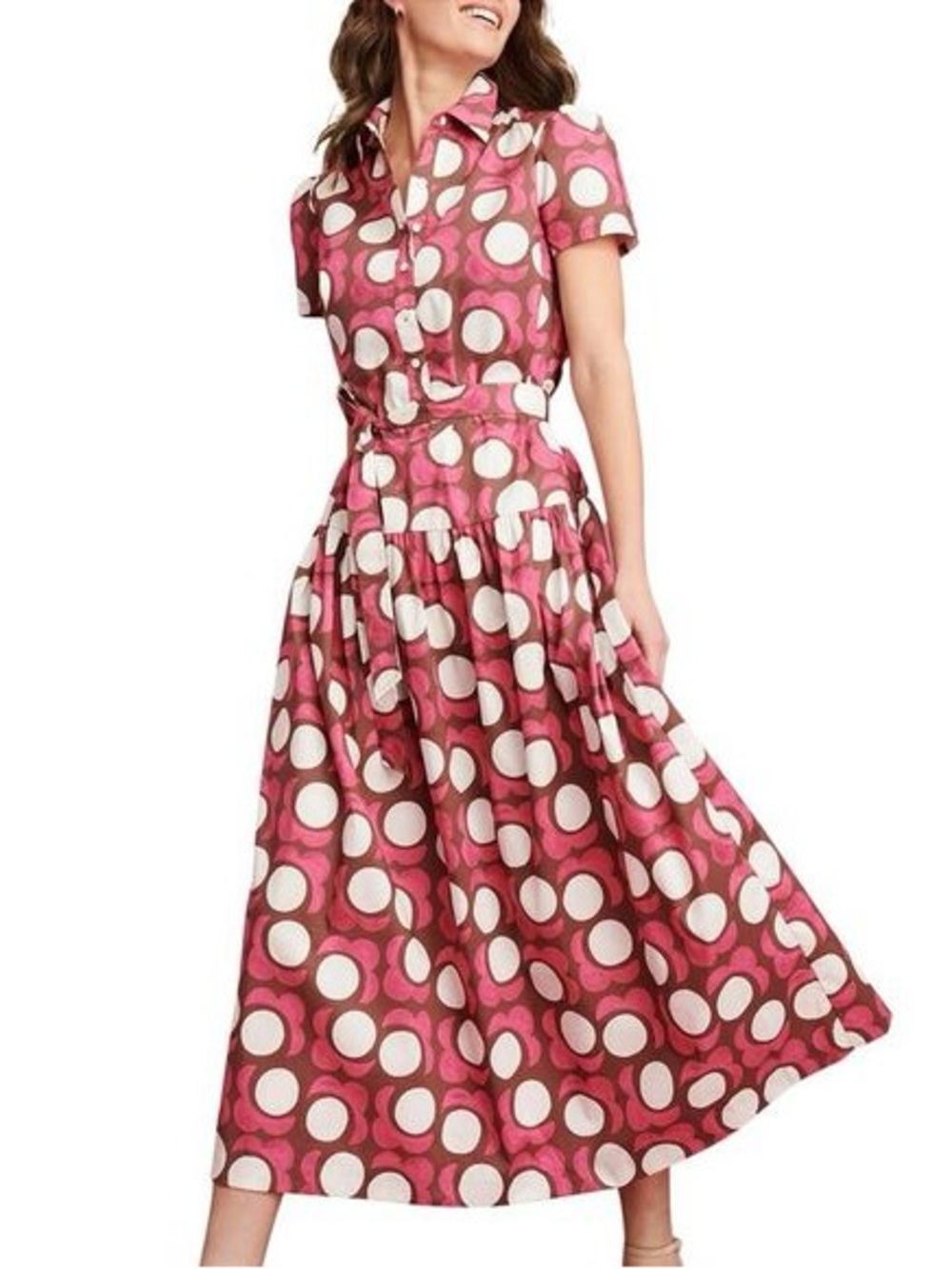 J. McLaughlin Makenna Dress Belted Brunch Farmers Market Casual Mature